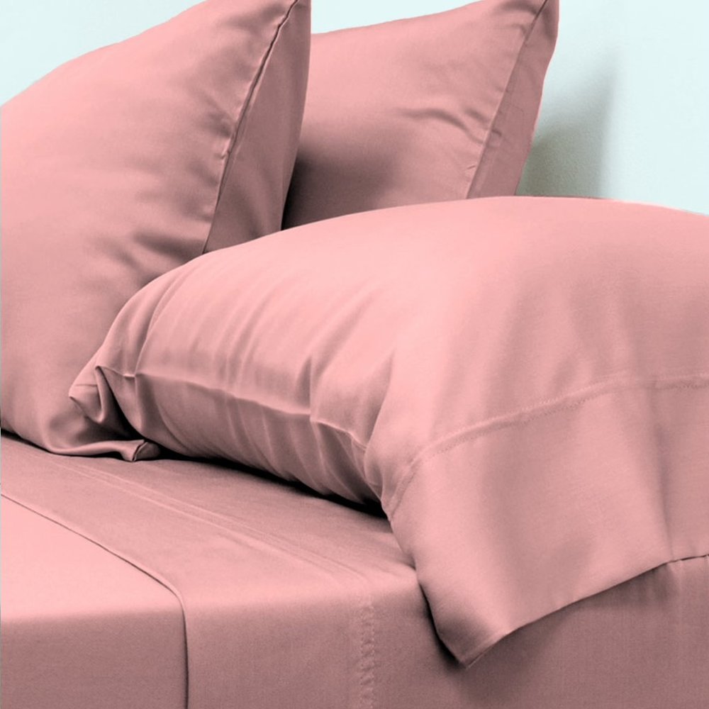 Luxury Bamboo 6 Piece Sheet Set, Pearl Pink